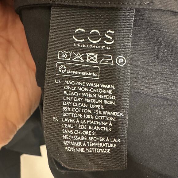 COS Gathered Panel Short Sleeve Tiered Dress Women's Black Size Small - Picture 4 of 5